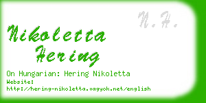 nikoletta hering business card